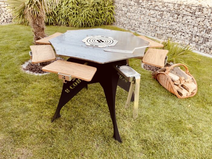 Grillerhöhung mit Abdeckung – Bild 5