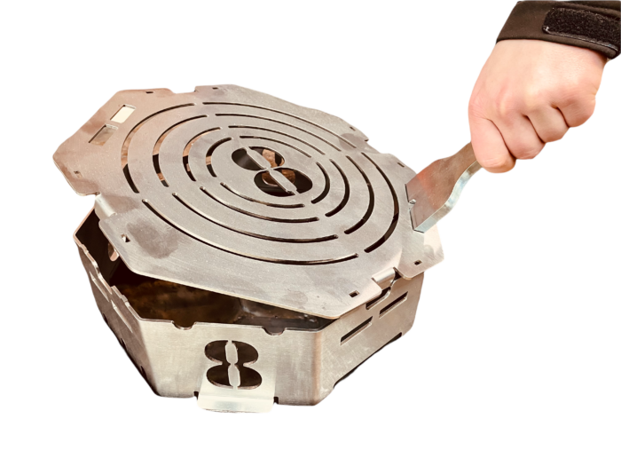 Grillerhöhung mit Abdeckung – Bild 3